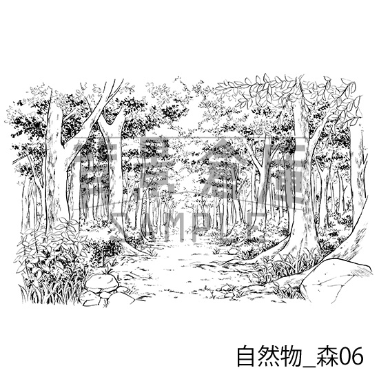 自然物の背景集_セット3(森)