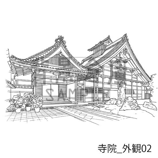寺院の背景集_セット1