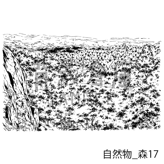 自然物_背景素材集9(森)_トーン