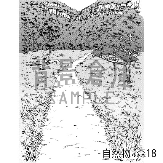 自然物_背景素材集9(森)_トーン