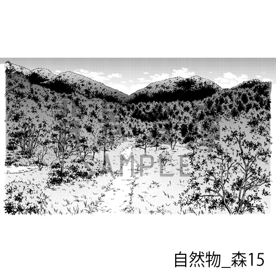 自然物_背景素材集9(森)_トーン