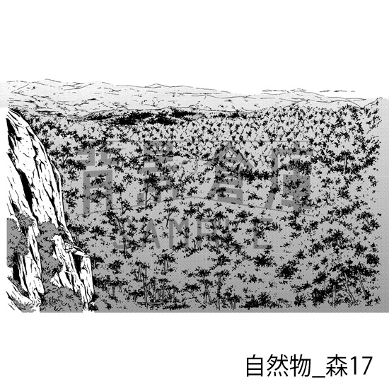 自然物_背景素材集9(森)_トーン