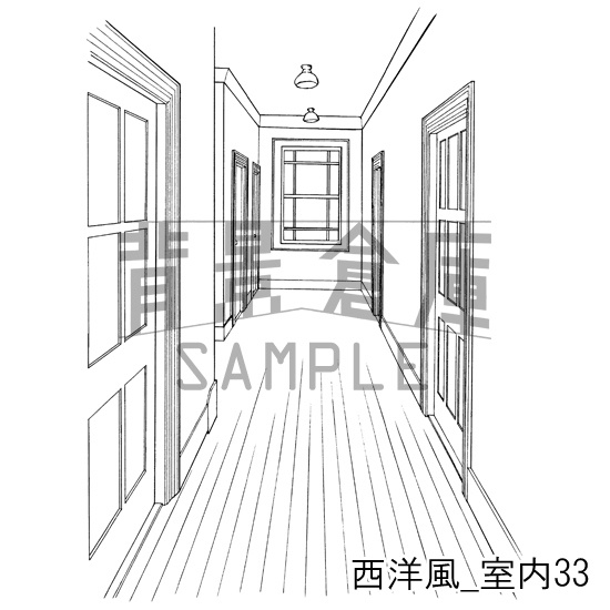 西洋風_背景素材集7(室内)_トーン