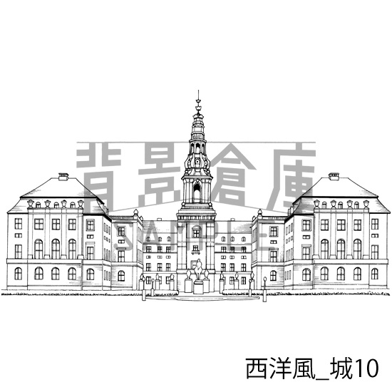 西洋風_背景素材集9(城)_トーン