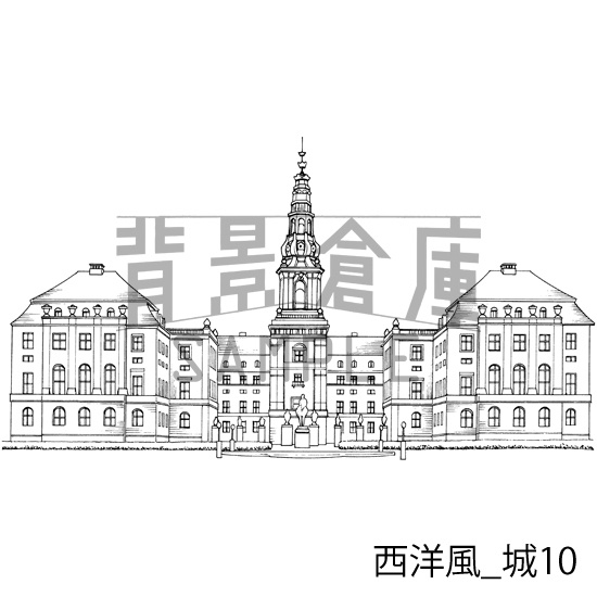 西洋風_背景素材集9(城)_トーン