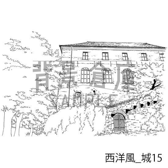 西洋風_背景素材集9(城)_トーン