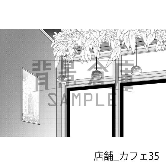 店舗_背景素材集22(カフェ)_トーン