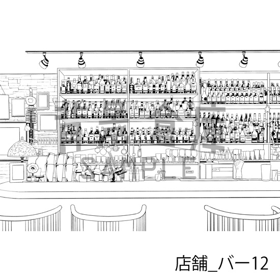 店舗_背景素材集23(バー)_トーン