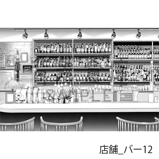 店舗_背景素材集23(バー)_トーン