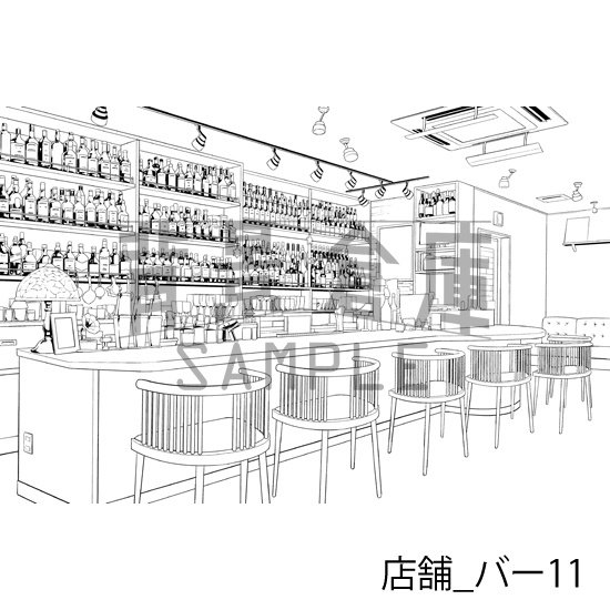 店舗_背景素材集23(バー)_トーン