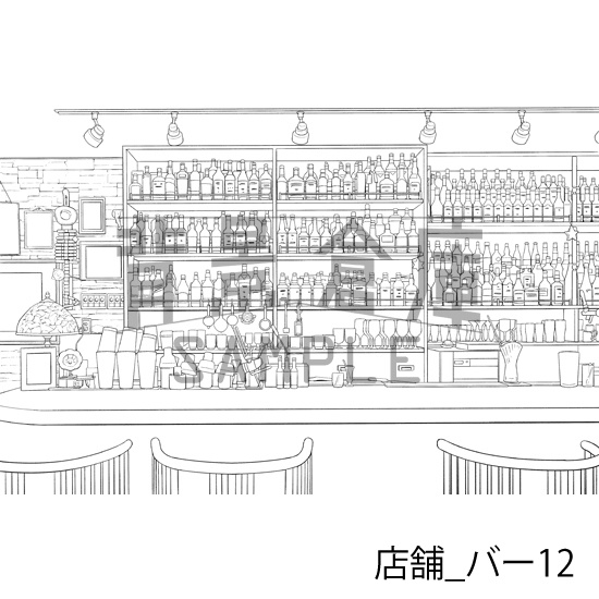 店舗_背景素材集23(バー)_トーン