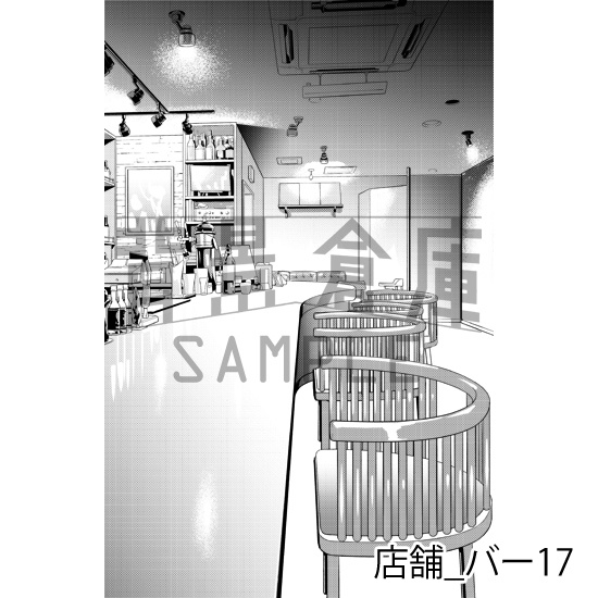 店舗_背景素材集23(バー)_トーン