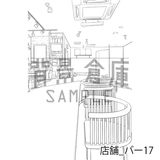 店舗_背景素材集23(バー)_トーン