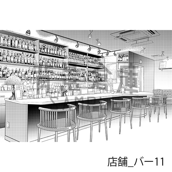 店舗_背景素材集23(バー)_トーン