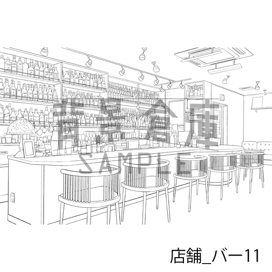 店舗_背景素材集23(バー)_トーン