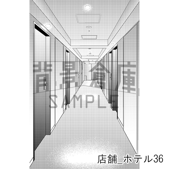 店舗_背景素材集24(ホテル)_トーン
