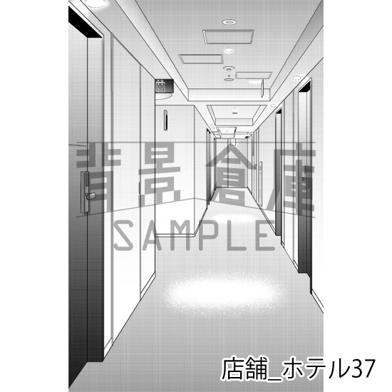 店舗_背景素材集24(ホテル)_トーン