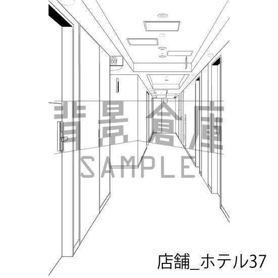 店舗_背景素材集24(ホテル)_トーン