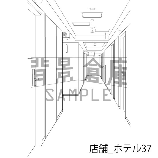 店舗_背景素材集24(ホテル)_トーン