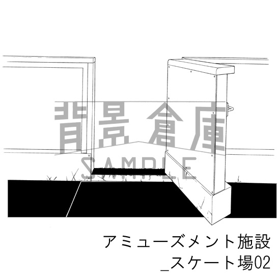 アミューズメント施設の背景集_セット1(スケート場)