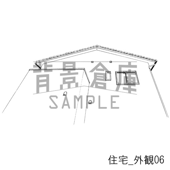 住宅_背景素材集1(外観)_トーン