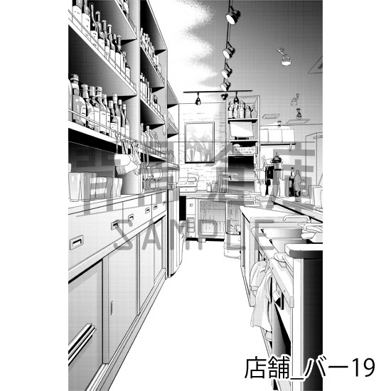 店舗_背景素材集25(バー)_トーン