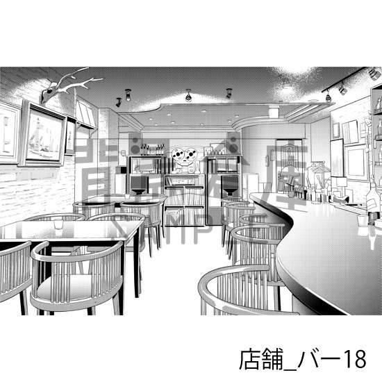 店舗_背景素材集25(バー)_トーン