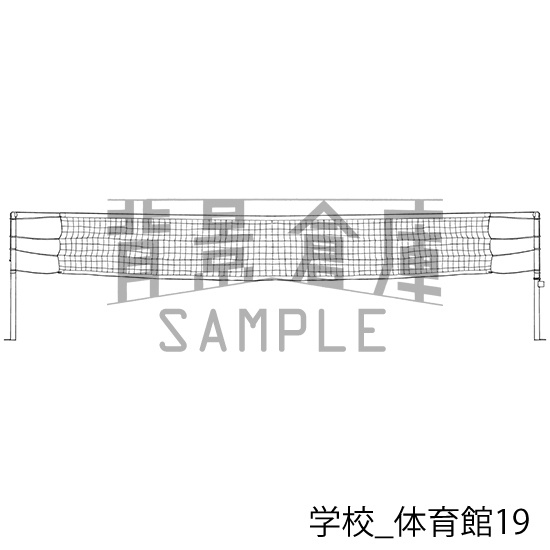 学校の背景集_セット17(体育館)
