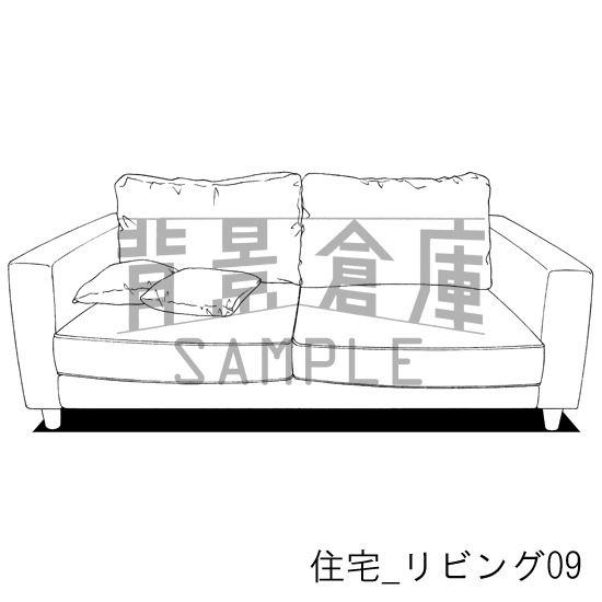 住宅_背景素材集5(リビング)_トーン