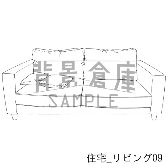 住宅_背景素材集5(リビング)_トーン