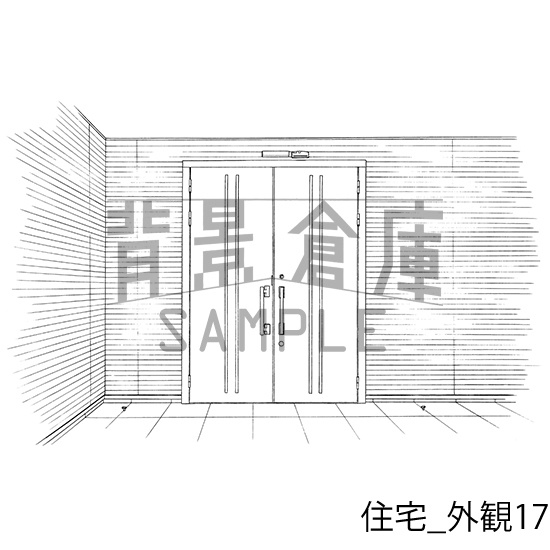 住宅_背景素材集7(外観)_トーン