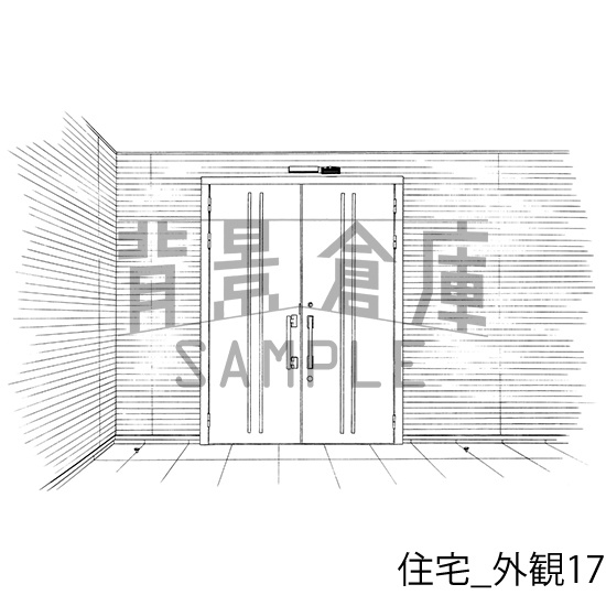 住宅_背景素材集7(外観)_トーン