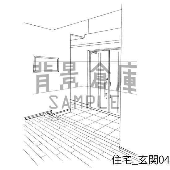 住宅_背景素材集7(外観)_トーン