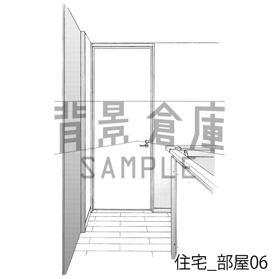 住宅_背景素材集8(リビング 寝室)_トーン