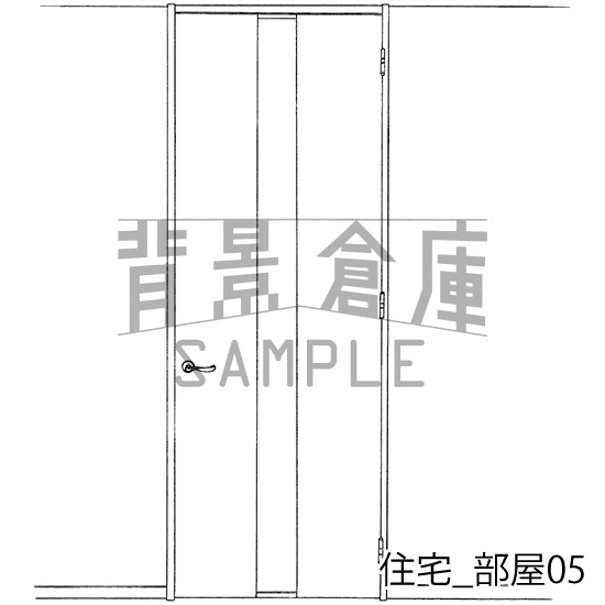 住宅_背景素材集8(リビング 寝室)_トーン