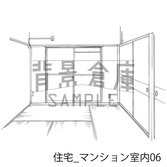住宅_背景素材集9(マンション室内)_トーン