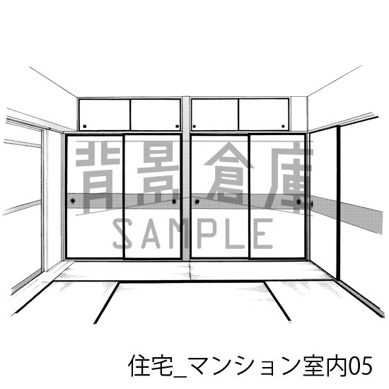 住宅_背景素材集9(マンション室内)_トーン