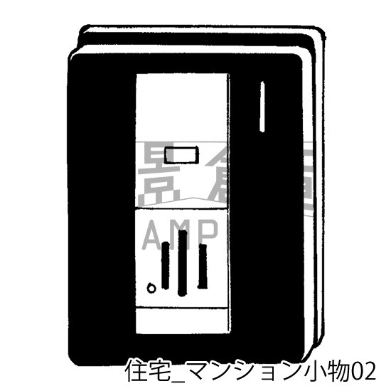 住宅_背景素材集10(マンション小物)_トーン
