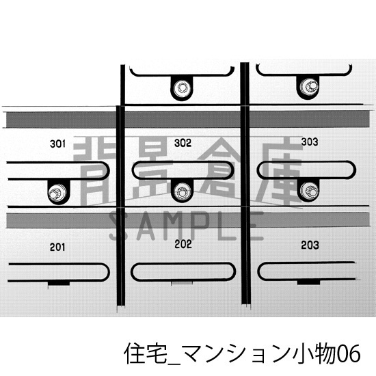 住宅_背景素材集10(マンション小物)_トーン