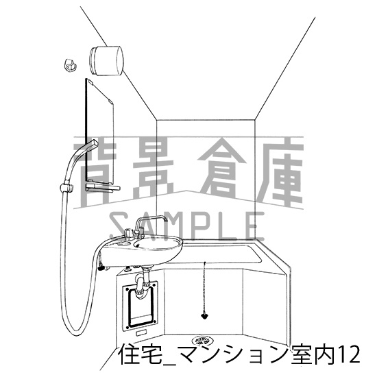 住宅_背景素材集12(マンション室内)_トーン