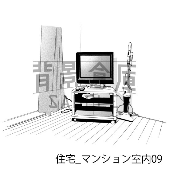 住宅_背景素材集12(マンション室内)_トーン