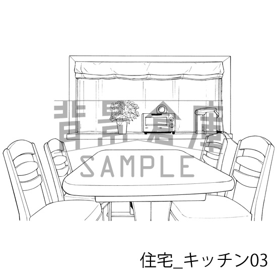 住宅_背景素材集14(マンション室内)_トーン