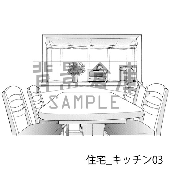 住宅_背景素材集14(マンション室内)_トーン