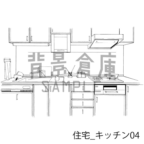 住宅_背景素材集14(マンション室内)_トーン