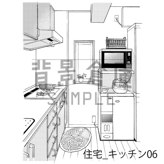 住宅_背景素材集14(マンション室内)_トーン