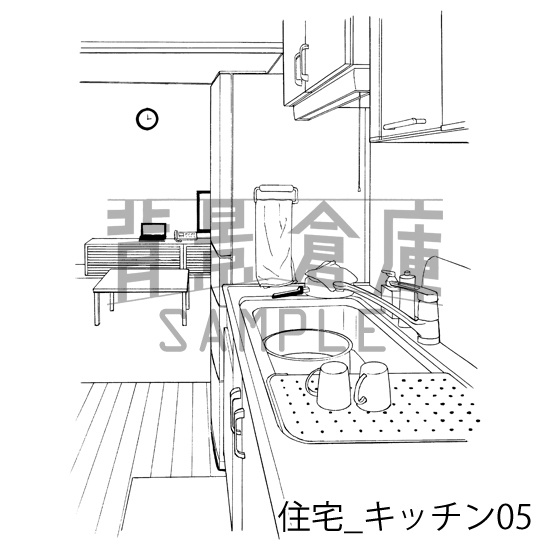 住宅_背景素材集14(マンション室内)_トーン