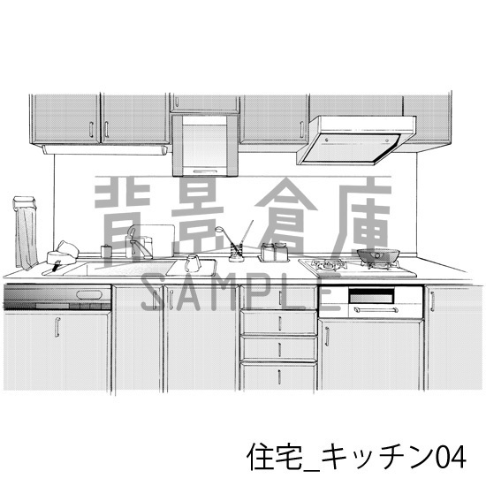 住宅_背景素材集14(マンション室内)_トーン