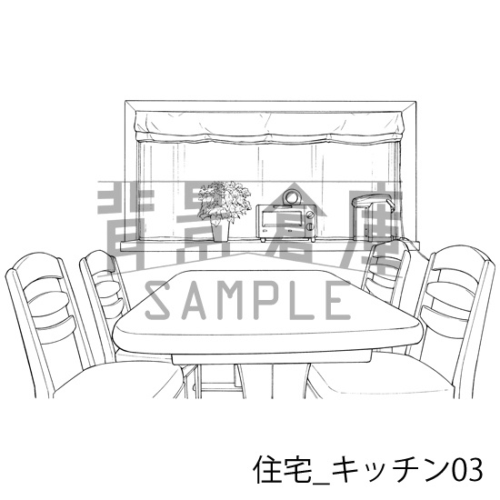 住宅_背景素材集14(マンション室内)_トーン