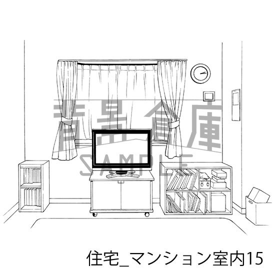 住宅_背景素材集14(マンション室内)_トーン
