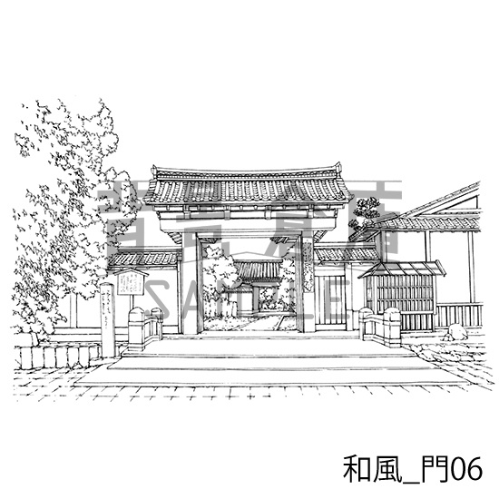 和風の背景集_セット12(門・玄関)